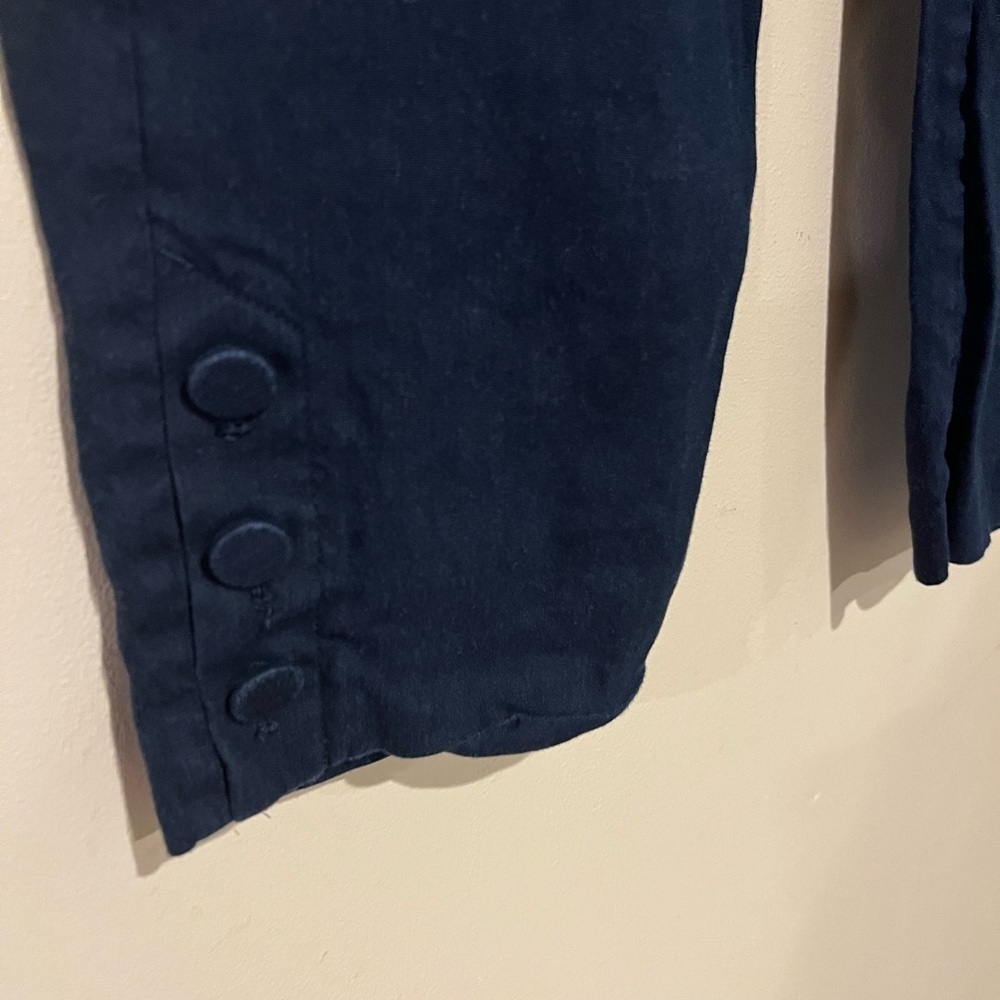 J. Jill Women's Navy Pull On Linen Blend Pants Size Small - Picture 2 of 7